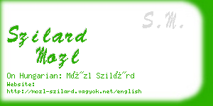 szilard mozl business card